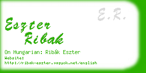 eszter ribak business card